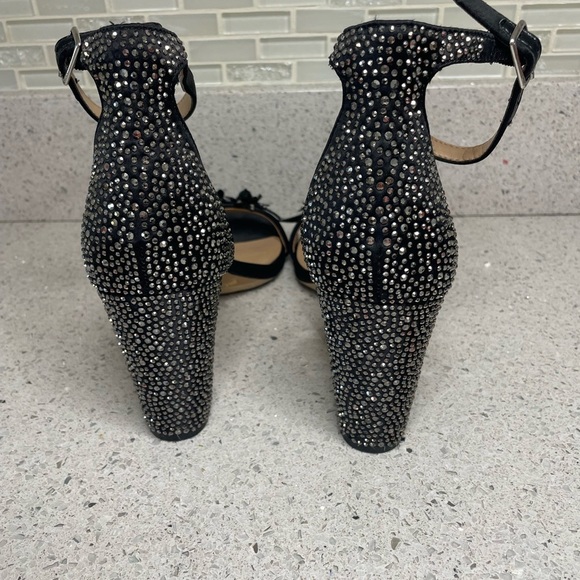 INC Size 9 International Concepts Elegant Black Embellished Women's Block Heels - Picture 4 of 10